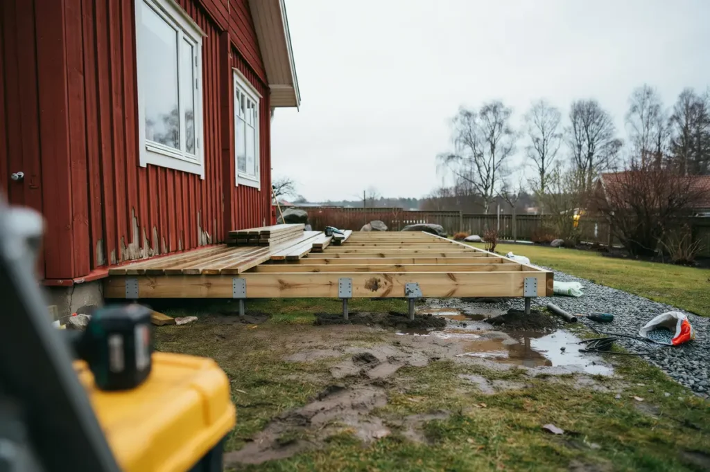 bygga altan som h ller i l ngden r tt grund inf stning och virkesval f r svenska v der