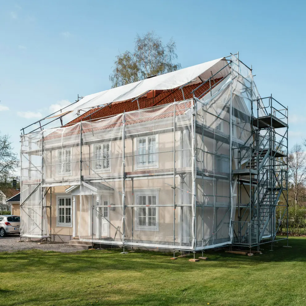 hyra byggstallning montera vaderskydd uppsala uppland